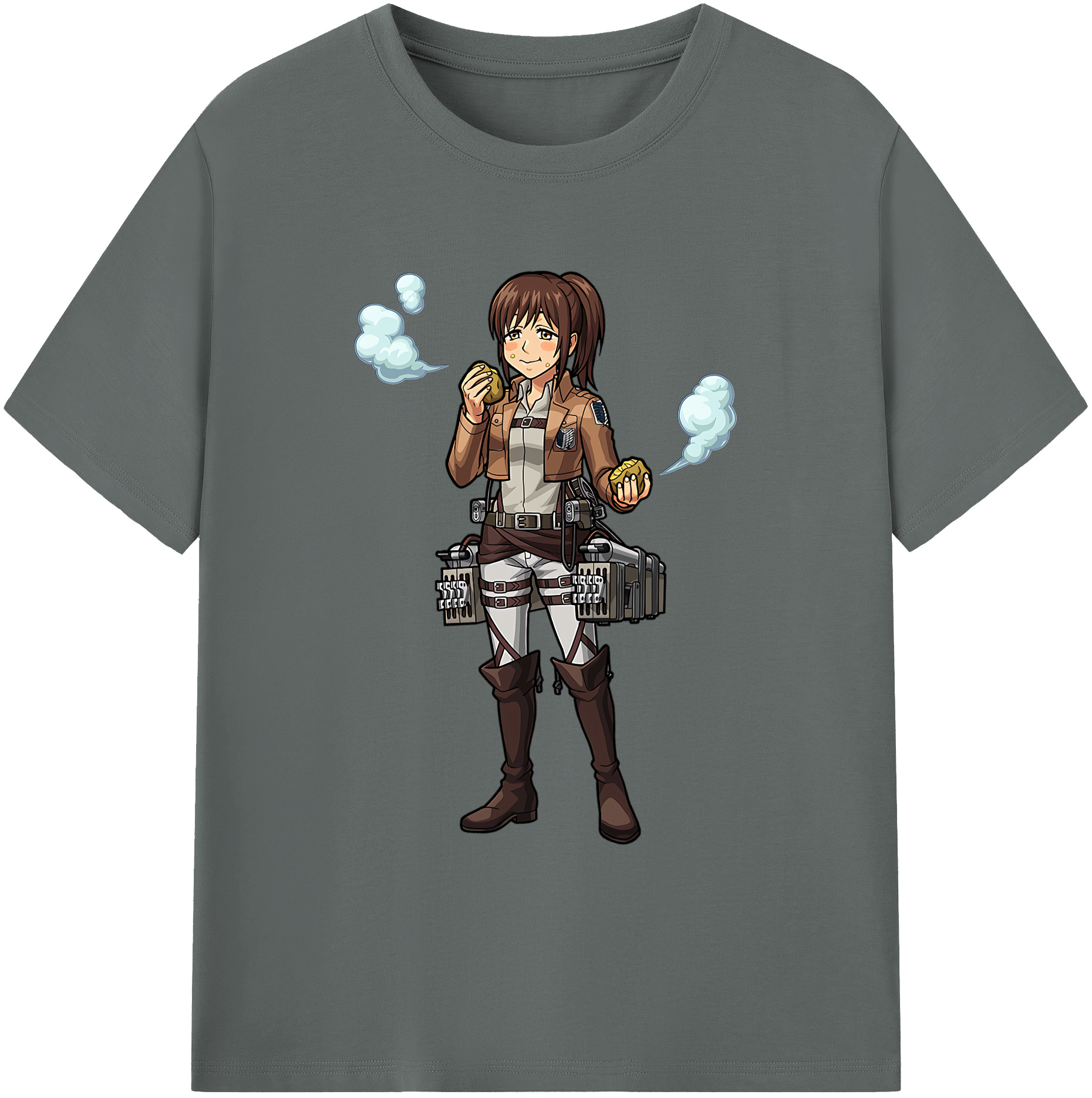 （画像用） 進撃の巨人 サシャ·ブラウス Attack on Titan Sasha Blaus 綿100％ メンズ半袖Tシャツ｜肌触りやわらか＆通気性